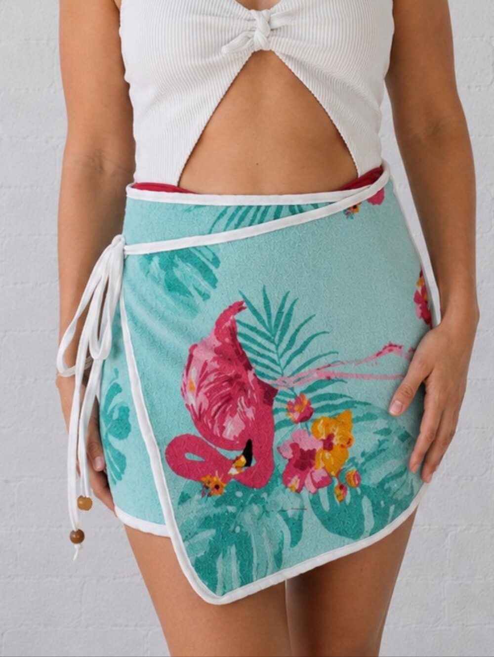 Upcycled- Island Escape Towel Wrap Skirt
